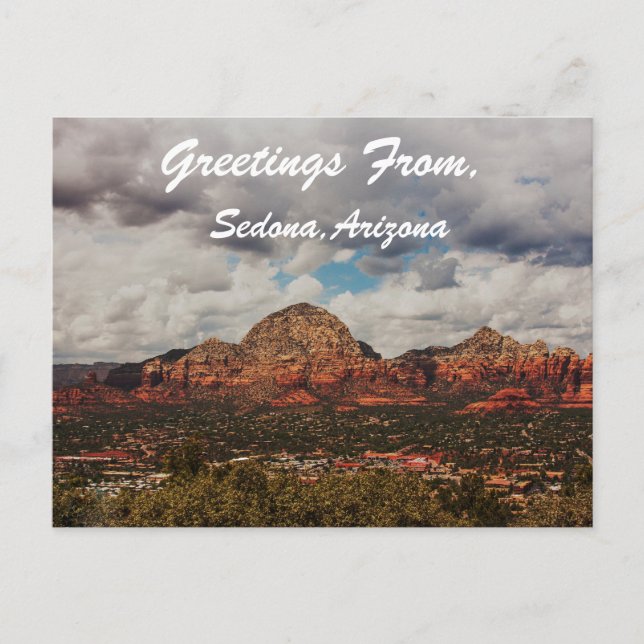 Clouds as they roll into Sedona Postcard (Front)