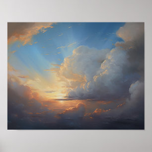 Clouds At Dawn Painting Art Print Poster