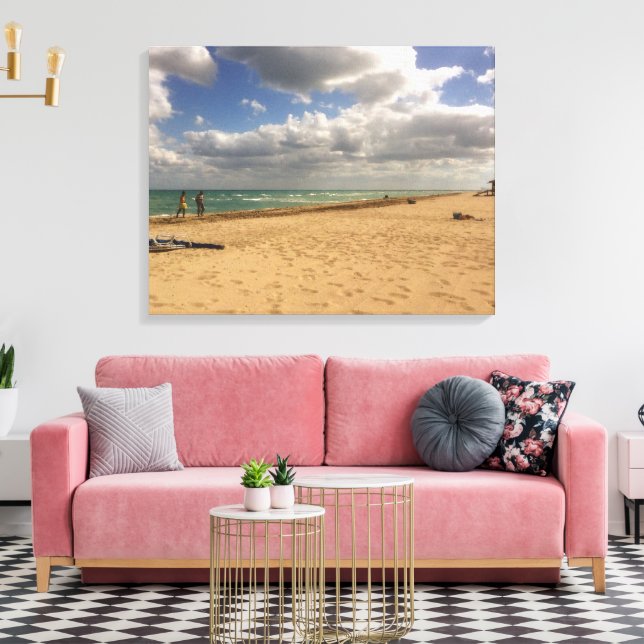 Clouds at Hollywood Beach Canvas Print (Insitu(LivingRoom))