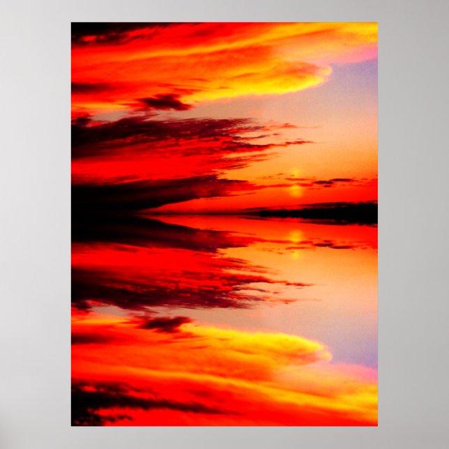 Clouds at sunset art poster (Front)