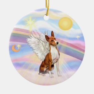 Clouds - Basenji Ceramic Ornament