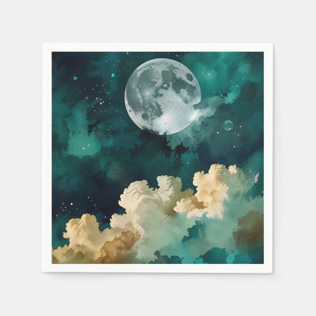 Clouds Beneath the Moon Napkin (Front)