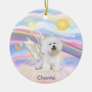 Clouds - Bichon Frise Angel Chantsi Ceramic Ornament