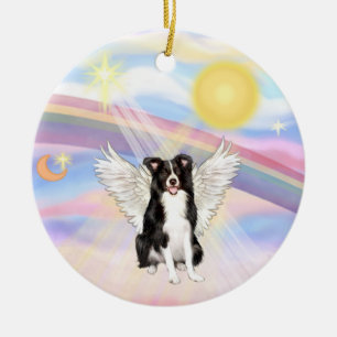 Clouds - Border Collie Ceramic Ornament