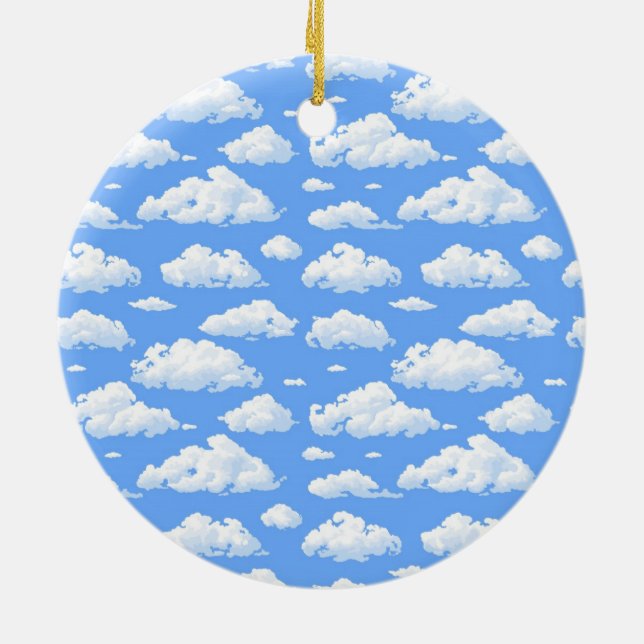 Clouds Ceramic Ornament (Back)