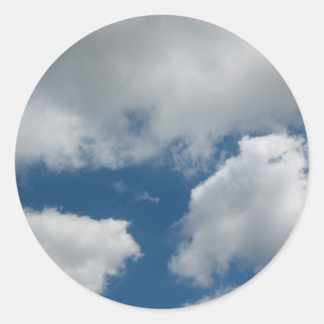 clouds classic round sticker (Front)