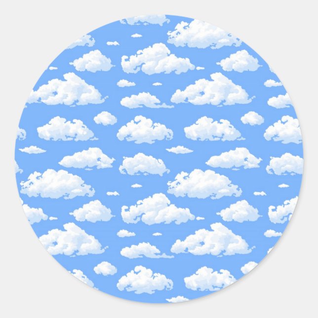 Clouds Classic Round Sticker (Front)