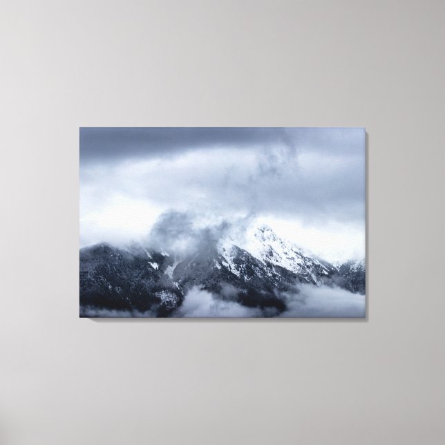 Clouds covering mountain Storžič, Slovenia Canvas Print (Front)