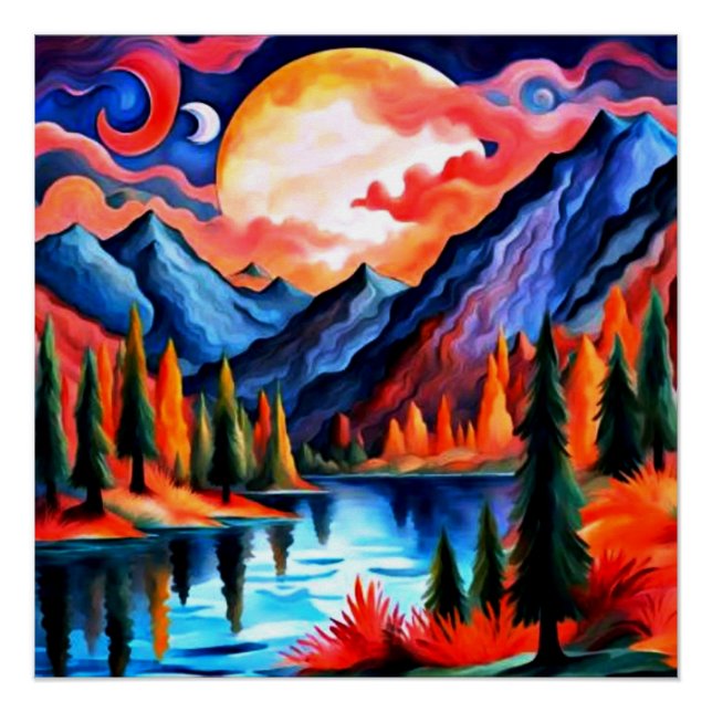 Clouds crossing the moon poster (Front)