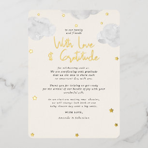 Clouds Gender Neutral Baby Shower Flat Thank You
