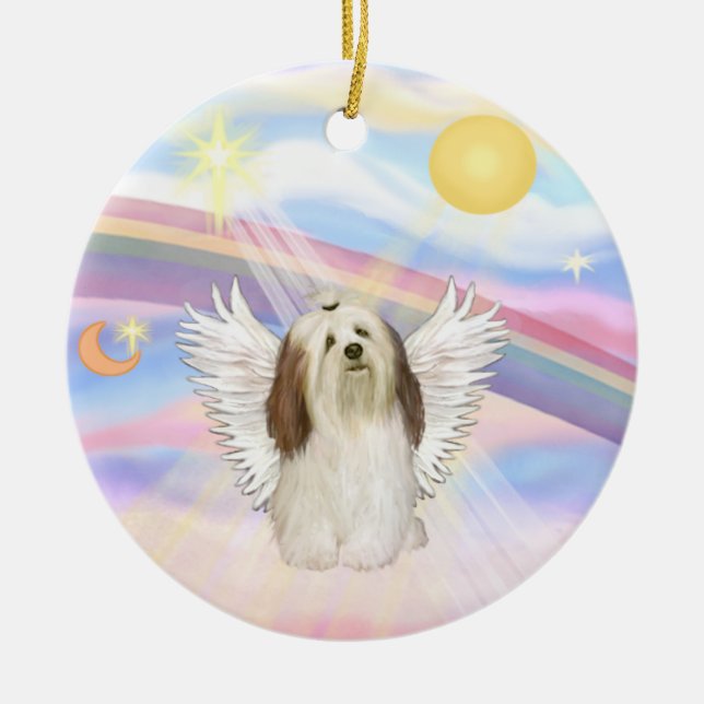 Clouds - Havanese Ceramic Ornament (Front)