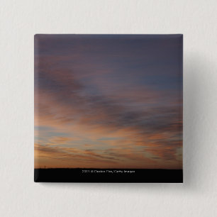 Clouds In An Orange Sky At Sunrise 2 Inch Square Button