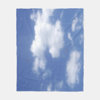 clouds in blue sky fleece blanket