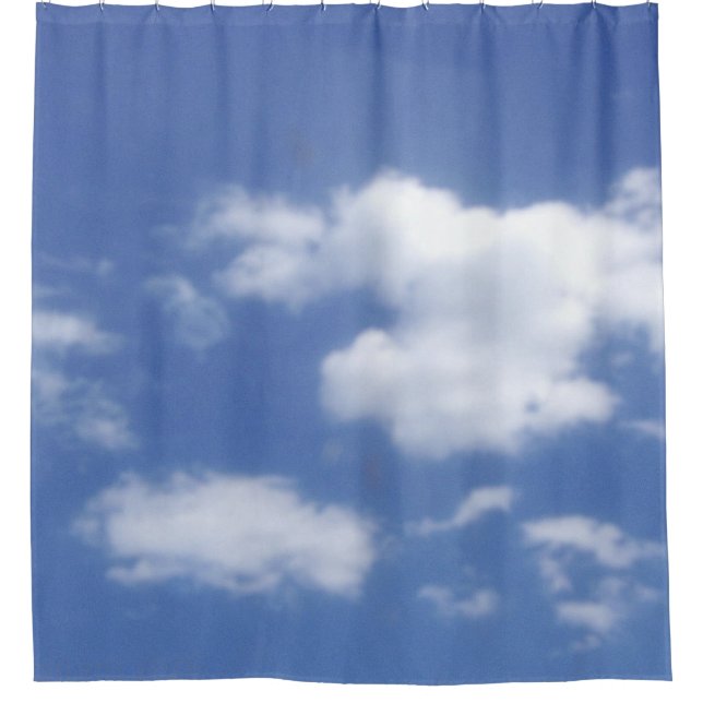 clouds in blue sky shower curtain (Front)