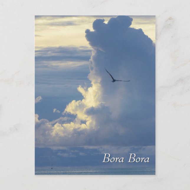 Clouds in Bora Bora  Postcard (Front)