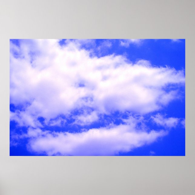 Clouds in Clear Blue Sky Poster (Front)