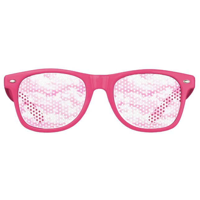 Clouds in Pink Decor Retro Sunglasses (Front)
