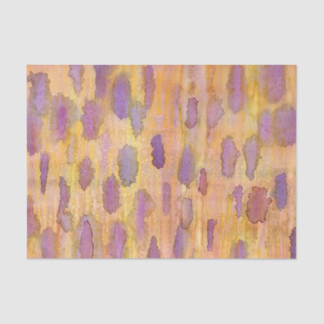 Clouds in Plum Yellow Tissue Paper (Front)