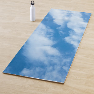 Clouds in the Sky Photography Elegant Blue White Yoga Mat