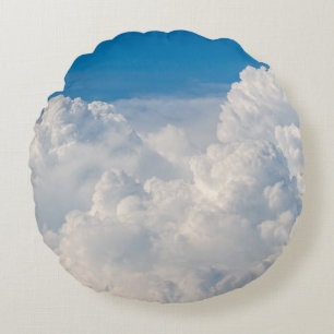 Clouds in the Sky Round Pillow