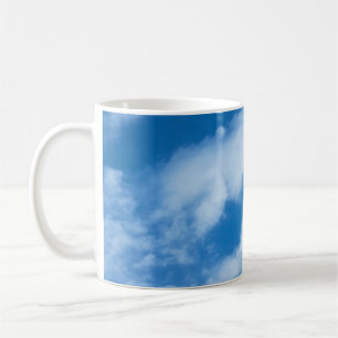 Clouds in the Sky White and Blue Coffee Mug