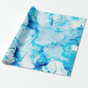 Clouds Macro. Sapphirine and White colour Spots. O Wrapping Paper