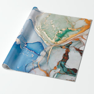 Clouds Macro. Sky colour and White colour Stains. Wrapping Paper