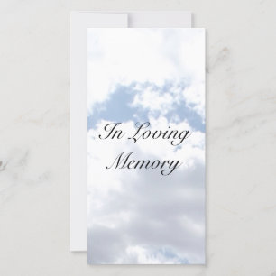 "Clouds" Memorial Cards