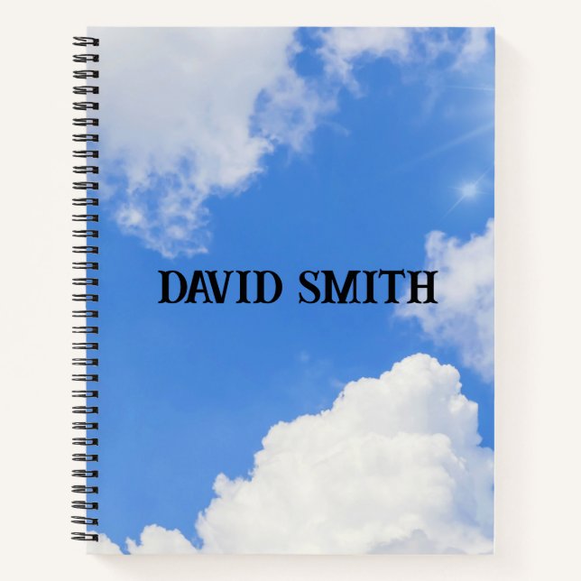 Clouds on a blue sky Colouring Notebook (Front)