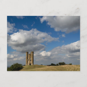 Clouds over Broadway Tower, Cotswolds postcard