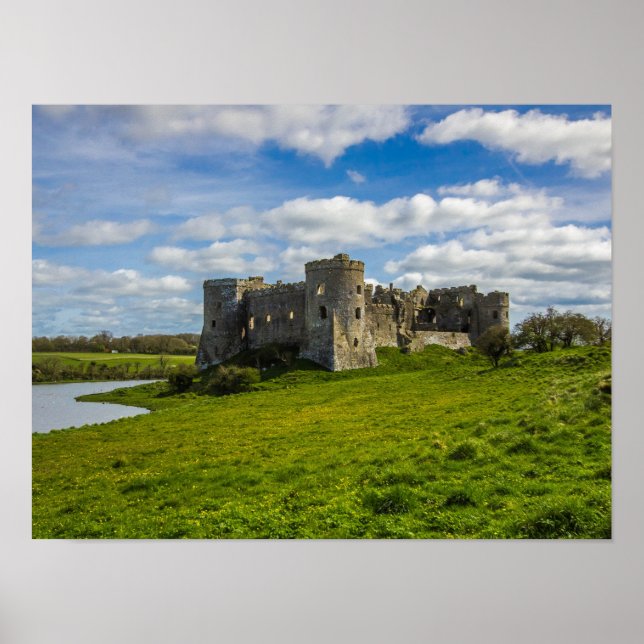 Clouds Over Carew Castle Poster (Front)