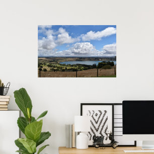 Clouds over Lake Gnotuk Camperdown Poster