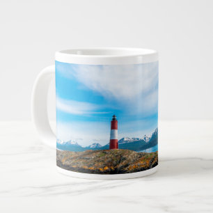 Clouds over lighthouse near Ushuaia, Argentina Large Coffee Mug