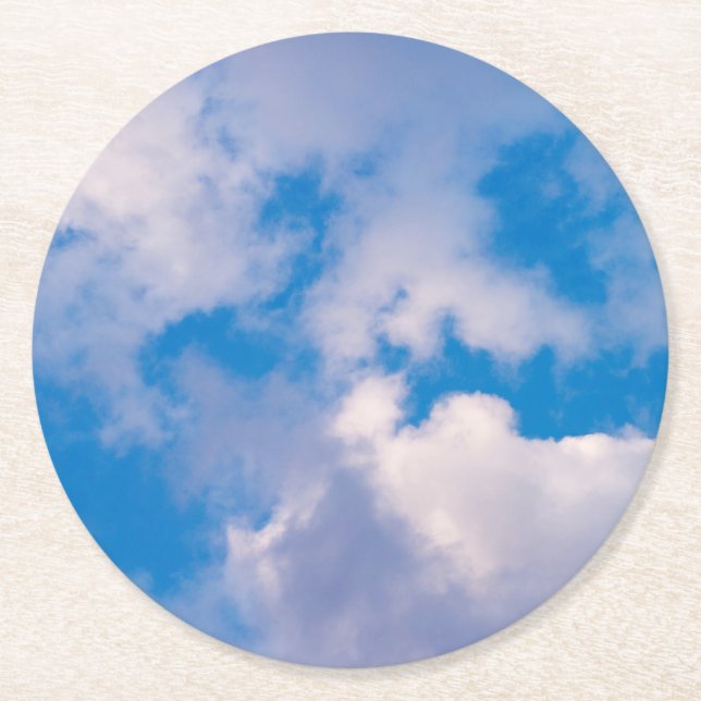 Clouds Paper Coaster (Front)