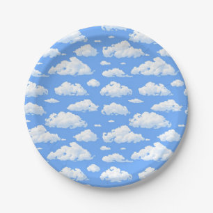 Clouds Paper Plate