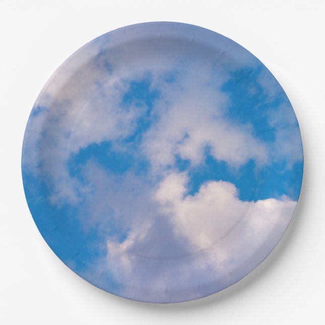 Clouds Paper Plate (Front)