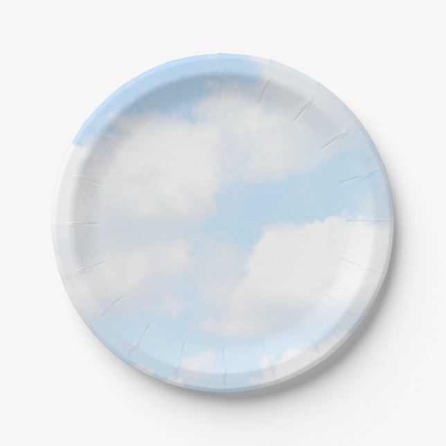 Clouds Paper Plate (Front)