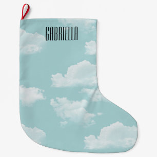 Clouds Personalized Large Christmas Stocking