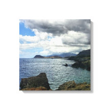 Clouds Photo to Canvas Print with Ocean Landscape