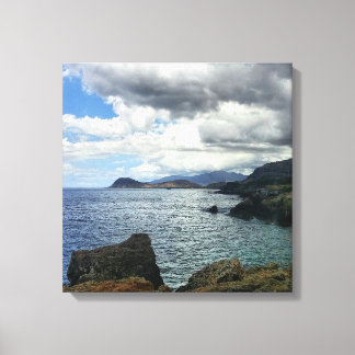 Clouds Photo to Canvas Print with Ocean Landscape