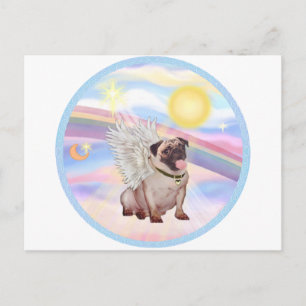 Clouds - Pug Angel (#2) Postcard