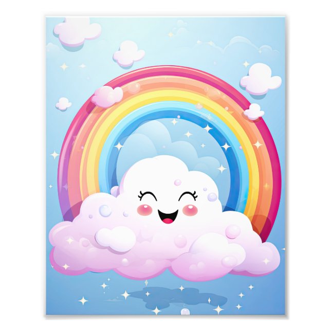 Clouds Rainbow Photo Print (Front)