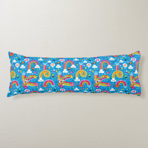 clouds rainbows rain drops hearts pattern body pillow