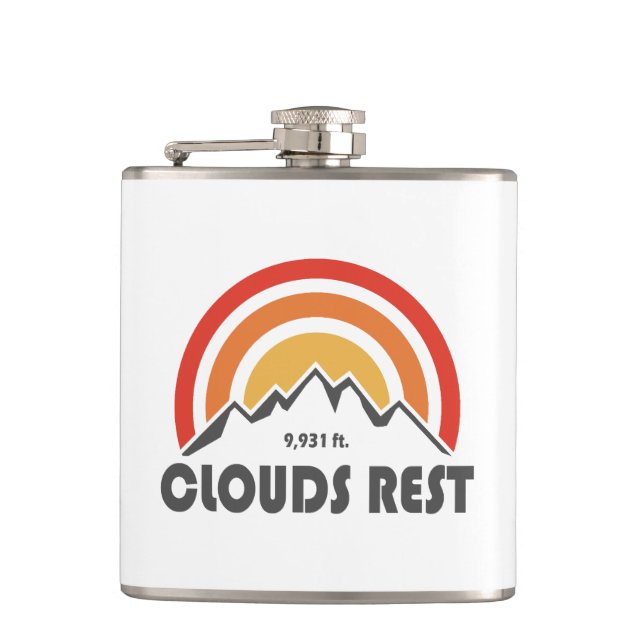 Clouds Rest Mountain Yosemite Hip Flask (Front)