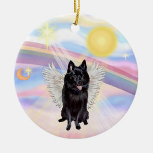 Clouds - Schipperke Angel Ceramic Ornament
