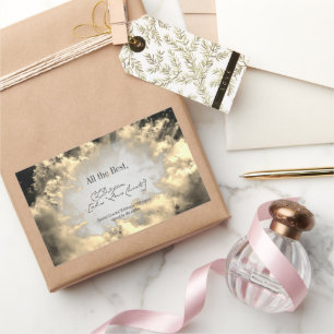 Clouds Signature Author BookPlate Template Sticker