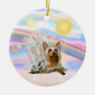 Clouds - Silky Terrier Angel Ceramic Ornament