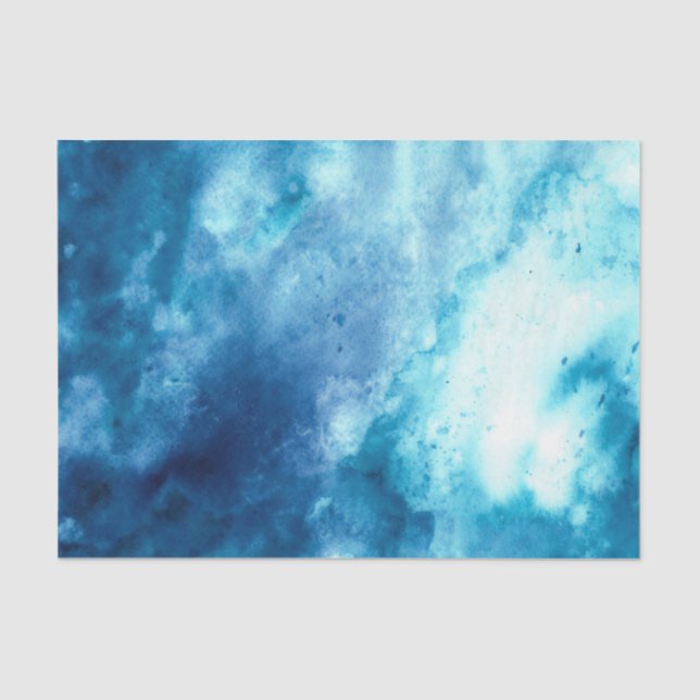 Clouds Sky Abstract Watercolor Decoupage 10x15 Tissue Paper (Front)