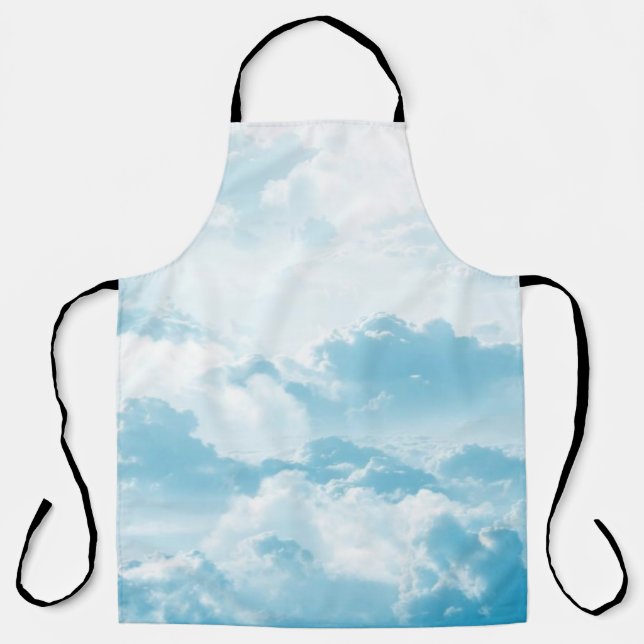 Clouds sky cartoon vector images apron (Front)