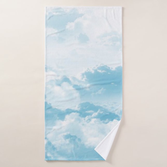 Clouds sky cartoon vector images bath towel (Bath Towel)